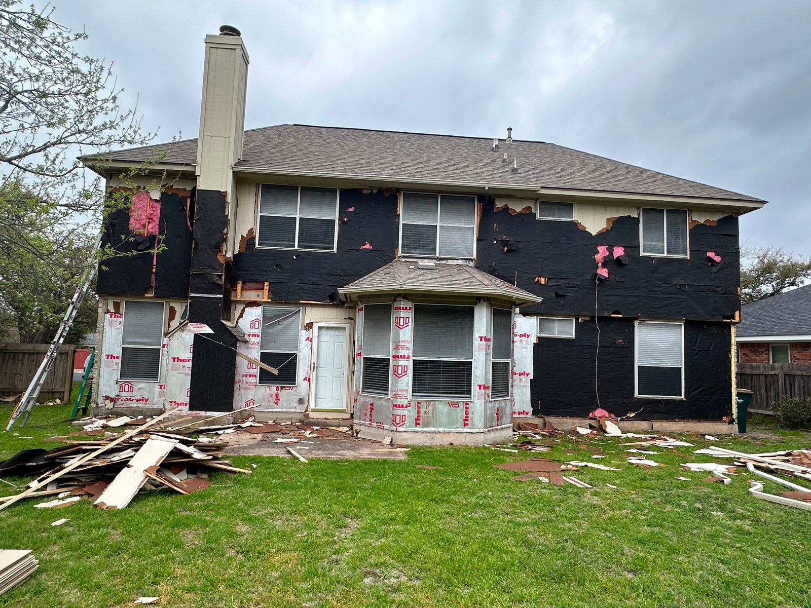 Before: siding tear-off