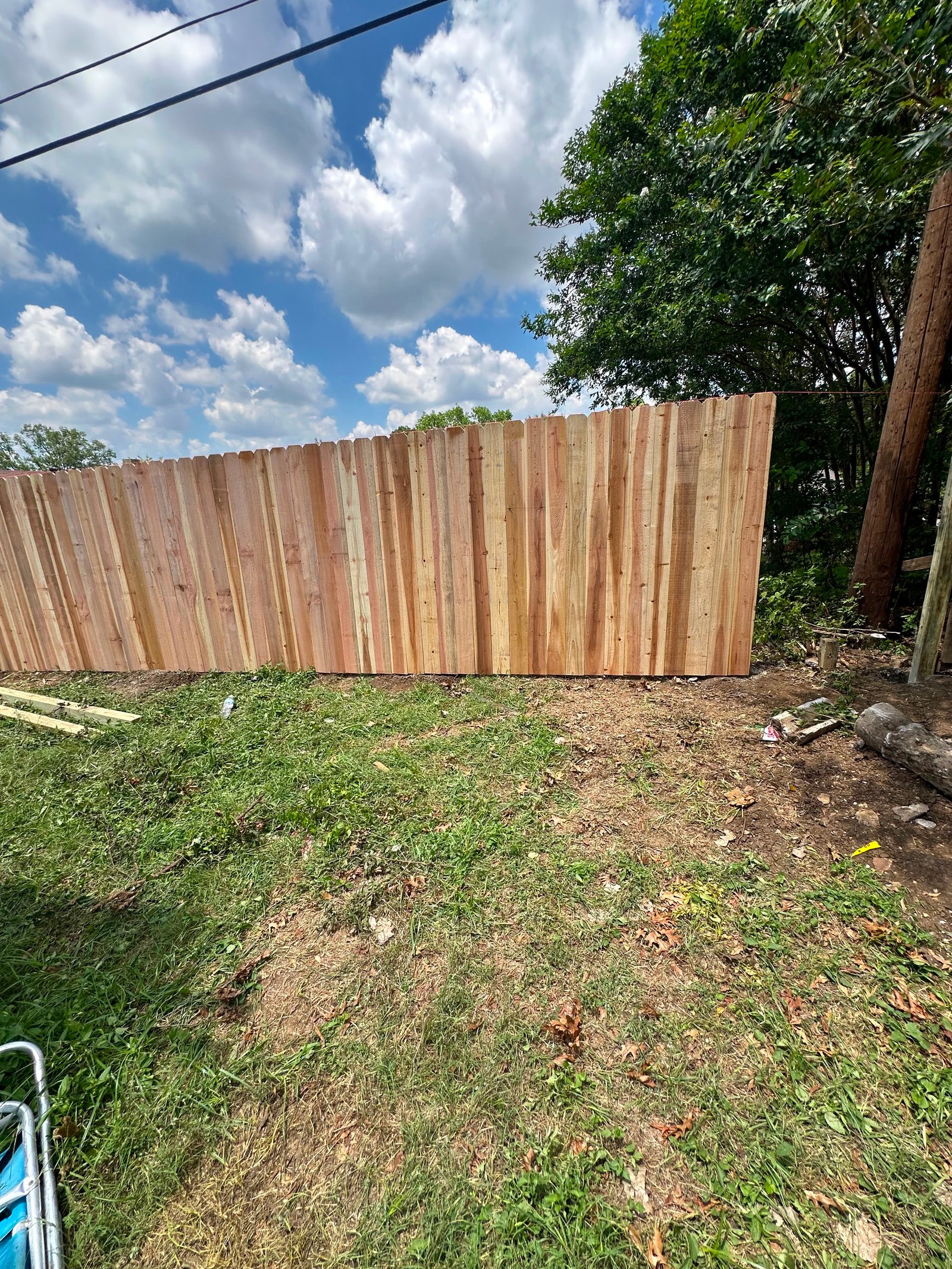 Cedar Privacy Fence Installation