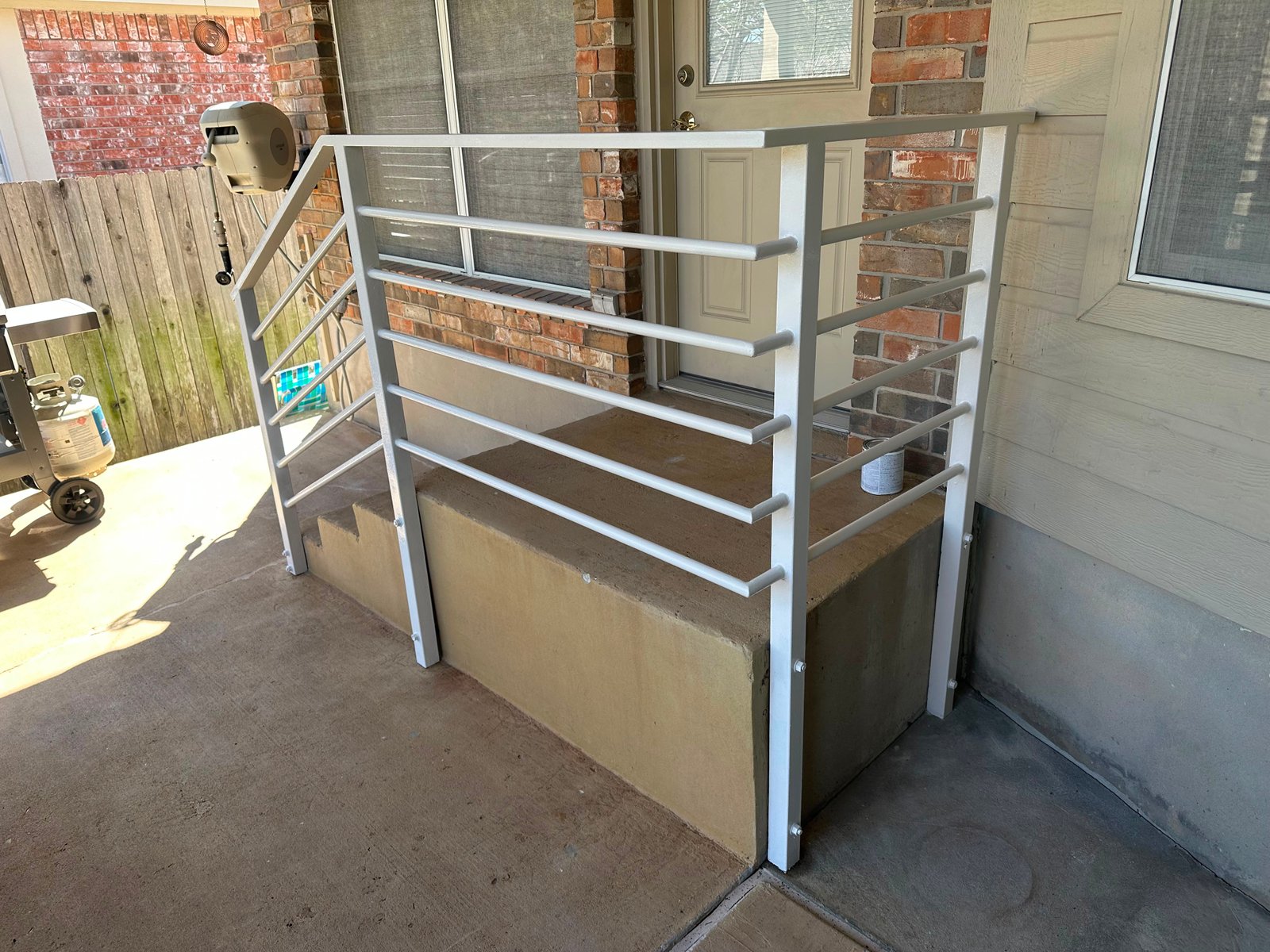 Custom Metal Handrail Installation